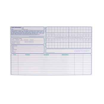 Karta pacjenta uzupełniająca 1 szt.