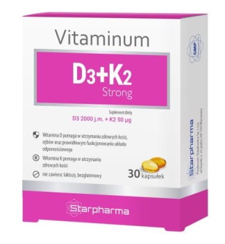 Vitaminum D3+K2 Strong 30 kaps.