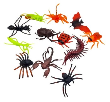 Zabawki zwierzęta straszne 12 sztuk