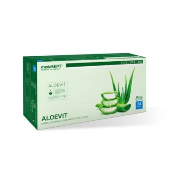 Rękawice z Aloesem nitrylowe 100 sztuk 