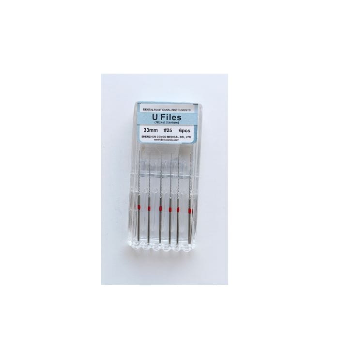 Denco Pilniki u Files pilniki endodontyczne NiTi 33mm rozmiar 25 6szt. czerwone.jpg